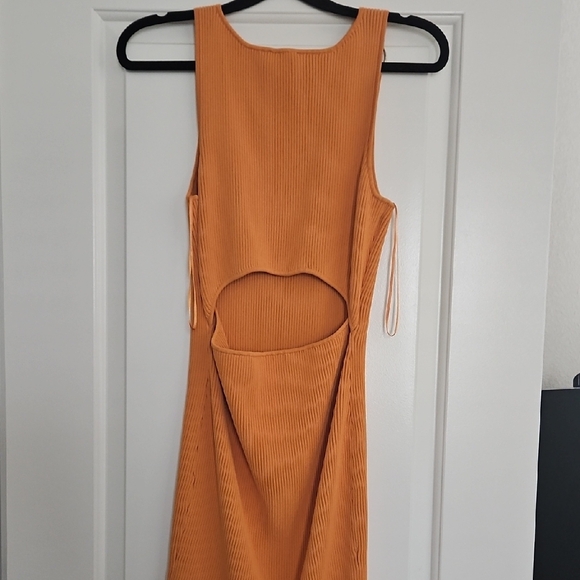 Guess Ribbed Orange Mini Dress - Picture 5 of 5